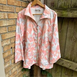 Chico's Coral and White Utility Jacket